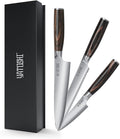 Yatoshi Kitchen Knife Set - 3 Piece, Ultra Sharp High Carbon Stainless Steel, Full Tang