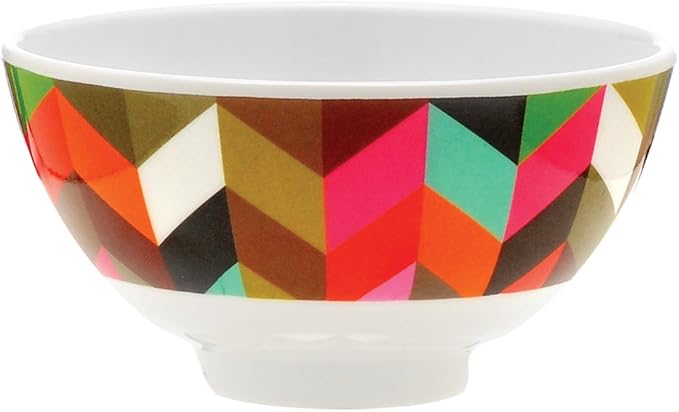 French Bull Melamine Mini Bowl, 4-Piece Set, 10 Fluid Ounces, Small Serving Bowl – Snack, Condiment, Dip, Dessert, Ice Cream – Shatter Proof, Food-Safe, BPA Free, Dishwasher Safe, 4”, Graphic