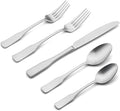 Alata Kate Satin 20-Piece Silverware Set,Service for 4,Stainless Steel Flatware Set,Matte Satin Polished Cutlery Set,Dishwasher Safe