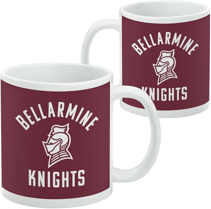 Bellarmine University Knights Logo Ceramic Coffee Mug, Novelty Gift Mugs for Coffee, Tea and Hot Drinks, 11oz, White