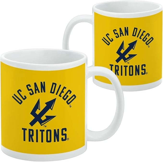 UC San Diego Tritons Ceramic Coffee Mug, Novelty Gift Mugs for Coffee, Tea and Hot Drinks, 11oz, White