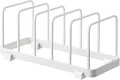 Fourmor- Home Accented Storage Rack-Kitchen Holder Stand - Diversified Euro Kitchen Organizer for Plates, Cutting Boards, Bakeware, Pots & Pans, Serving Trays, Reusable Containers, and Lids