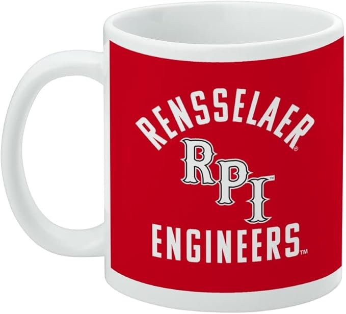 Rensselaer Polytechnic Institute Red Hawks Logo Ceramic Coffee Mug, Novelty Gift Mugs for Coffee, Tea and Hot Drinks, 11oz, White