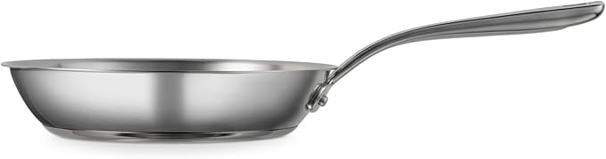 Tramontina Tempo Tri-Ply Base Stainless Steel 8-Inch Small Frying Pan, Induction-Ready Skillet, Oven-Safe, Dishwasher-Safe