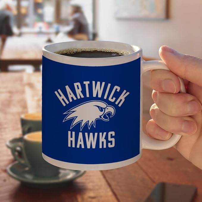 Hartwick College Hawks Logo Ceramic Coffee Mug, Novelty Gift Mugs for Coffee, Tea and Hot Drinks, 11oz, White