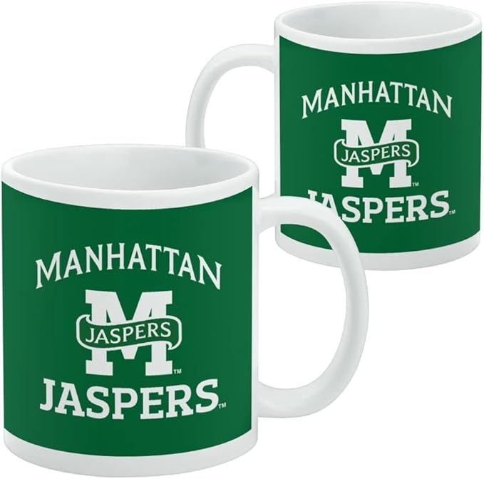 Manhattan College Jaspers Logo Ceramic Coffee Mug, Novelty Gift Mugs for Coffee, Tea and Hot Drinks, 11oz, White