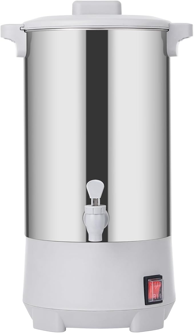 SYBO Commercial Grade Stainless Steel Percolate Coffee Maker Hot Water Urn for Catering, 30-Cup, 4.5L, Grey