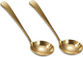 Small Stainless Steel golden Ladle, 7.9-Inch, 2-Pack， Ideal Soup Ladle for Serving Gravy, Sauce, and Soup | Crafted from Premium 18/10 Stainless Steel, Durable and Easy Clean
