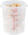 Restaurantware-Met Lux 22 Quart Food Storage Container, 1 Translucent Storage Container - Lids Sold Separately, Red Volume Markers, Dishwashable Container, Side Handles, For Storing Foods