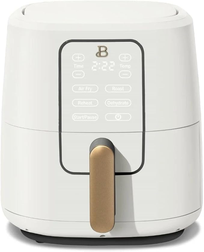 Beautiful 6-Quart Digital Air Fryer, TurboCrisp Technology, Touch-Activated Display, 1750W, 90–400°F, Dishwasher-Safe Basket
