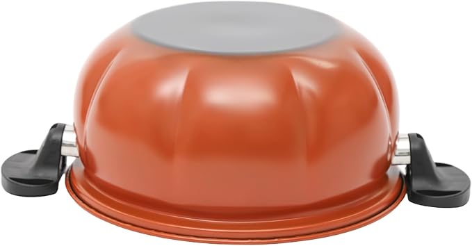 Micro Pressure Cooker, Non-stick Coating Multi-Function Micro Pressure Cooking Pot, Pumpkin Shaped Pressure Cooking Pot, for Home Kitchens, Dormitories, Flats, Etc, 8L/2.11gal (Orange)