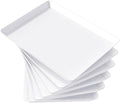 Lifewit 6 Pcs Plastic Serving Tray for Party Supplies, 16" x 12" White Trays for Serving Food, Reusable Extra Large Platter for Buffet, Fruit, Dessert, Veggie, Holiday Christmas Essentials, Rectangle