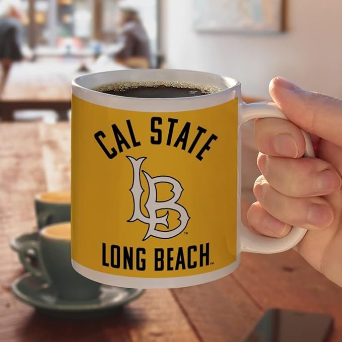 California State University Long Beach Dirtbags logo Ceramic Coffee Mug, Novelty Gift Mugs for Coffee, Tea and Hot Drinks, 11oz, White