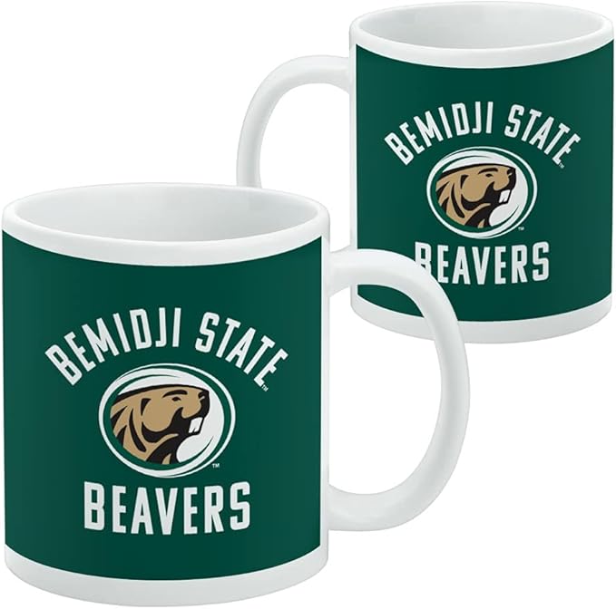 Bemidji State University Beavers Ceramic Coffee Mug, Novelty Gift Mugs for Coffee, Tea and Hot Drinks, 11oz, White