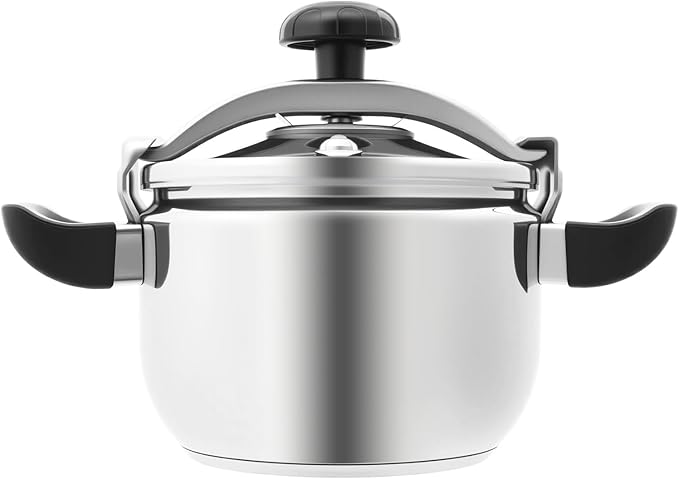 27 Quart Aluminum Pressure Cooker, Commercial Olla de Presion, Large Steamer Cooking Pot Pressure Canners with Safety Lock Valve & Pressure Limiting Valve (7.4Qt)