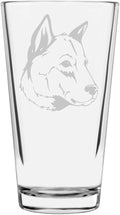 Kintamani Custom Personalized Dog Themed Etched All Purpose 16oz Pint Glass