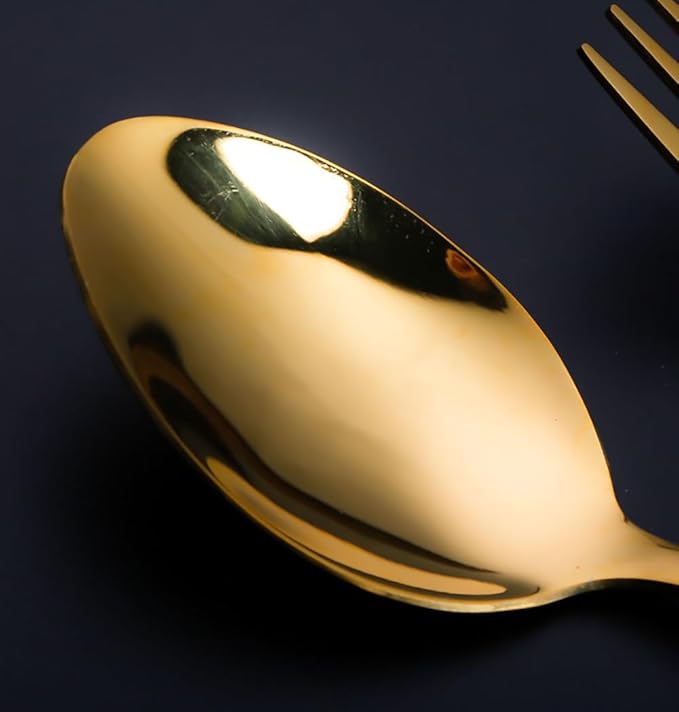 Black Silverware Set for 8 Modern 40 Piece Flatware Set 18/10 Stainless Steel Unique Black Gradual Change Gold Cutlery Utensils Sets for Home Kitchen Restaurant Tableware Set Mirror Polished