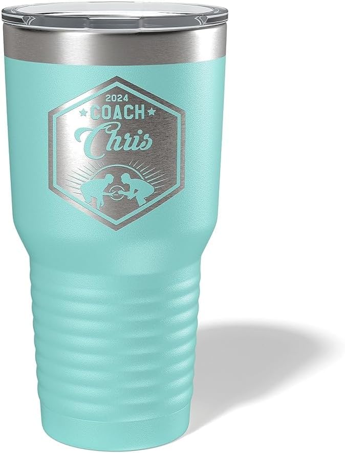 Wrestling Coach gifts, Tumbler, Coach tumbler, Wrestling gifts, Coach Beer glass, Coach gift, Coach gifts, Wrestling Coach (Wrestling Hexagon, Mint, Wrestling Hexagon 30oz Black)