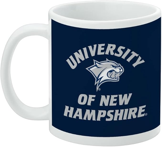 New Hampshire Wildcat Ceramic Coffee Mug, Novelty Gift Mugs for Coffee, Tea and Hot Drinks, 11oz, White