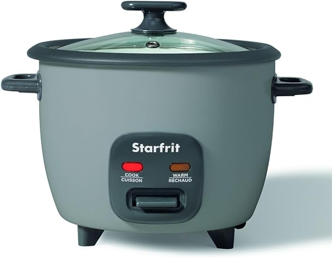 Starfrit Electric Rice Cooker - 10 Cups - Steamer Basket, Measuring Cup & Service Spoon - 400W - Makes Perfect Rice!