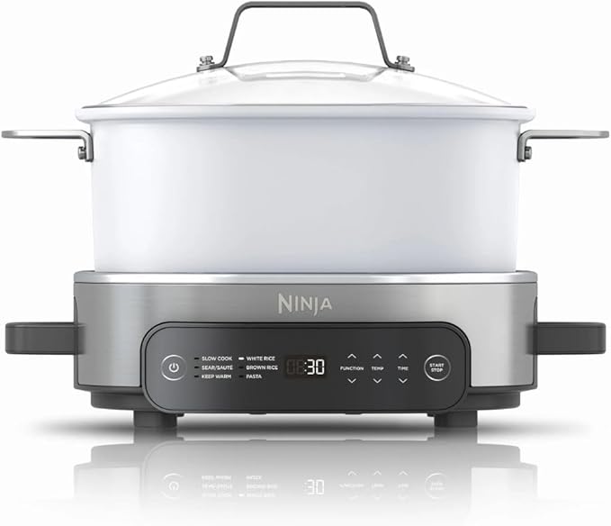 Ninja Foodi PossibleCooker Pro 6.5 Qt, Slow Cook Sear/Sauté Braise Rice Oats Pasta & Keep Warm, Nonstick Pot, Compact Countertop Design