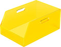 Gelite Stackable Storage Bin Organizer with Handles Acrylic Storage Container for Toy Pantry Kitchen Cabinet Bathroom Closet Office Organization, 11.4x7.5x5.1'', Neon Yellow