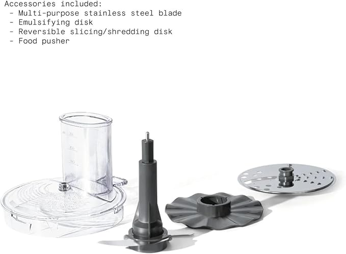 Beautiful 10‑Cup Food Processor ‑ 500 W, Variable Speed, Twist‑Lock, Dishwasher‑Safe Parts, Included Accessories (White Icing)