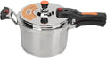 Pressure Cooker Stainless Steel Pressure Canner 80kpa Fast Cooking Safe with Safety Valve for Induction Gas Electric Stove (6L)