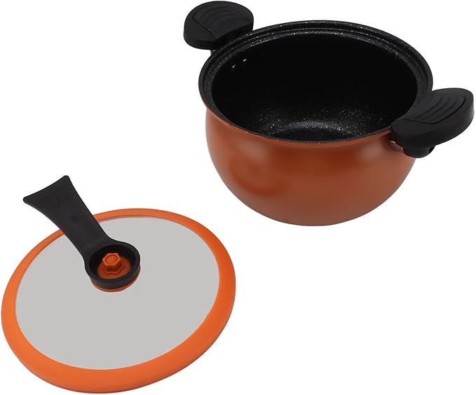 Big Capacity Non Stick Micro Pressure Cooker Multi Functional Kitchenware with Visual Lid for Home Cooking (5L)