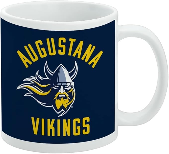 Augustana University Vikings Logo Ceramic Coffee Mug, Novelty Gift Mugs for Coffee, Tea and Hot Drinks, 11oz, White