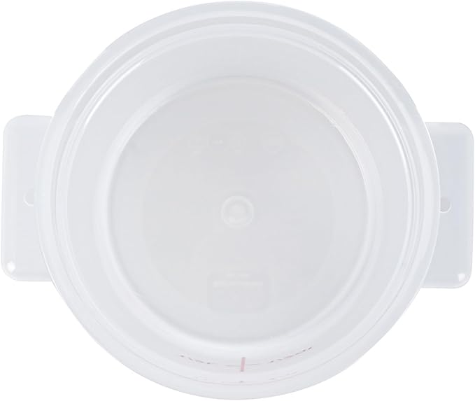 Restaurantware-Met Lux 1 Quart Food Storage Containers, 10 Translucent Storage Containers - Lids Sold Separately, Red Volume Markers, Dishwashable Containers, Side Handles, For Storing Foods