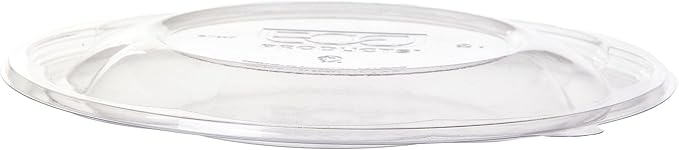 Eco-Products Compostable Clear PLA Plastic 64oz Large Salad Bowl With Lid, Case of 150, Grab 'n' Go Round Cold Takeout Food Containers, Renewable Plant-Based, Disposable, ASTM Compliant, BPI-Certified
