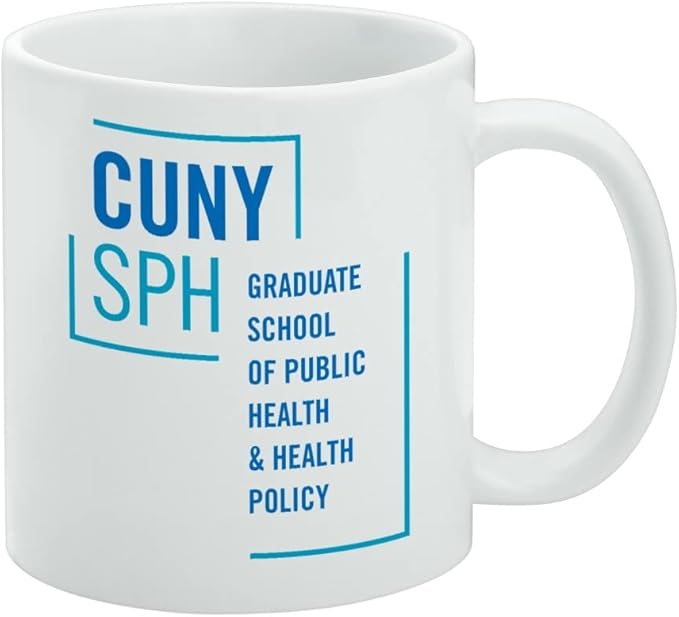 CUNY School of Public Health SPH Logo Ceramic Coffee Mug, Novelty Gift Mugs for Coffee, Tea and Hot Drinks, 11oz, White