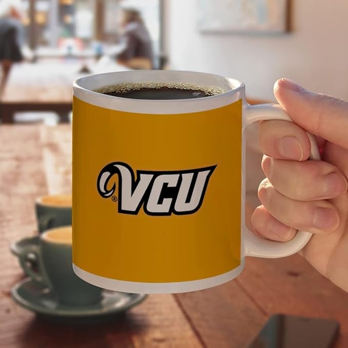 Virginia Commonwealth University Rams Logo Ceramic Coffee Mug, Novelty Gift Mugs for Coffee, Tea and Hot Drinks, 11oz, White