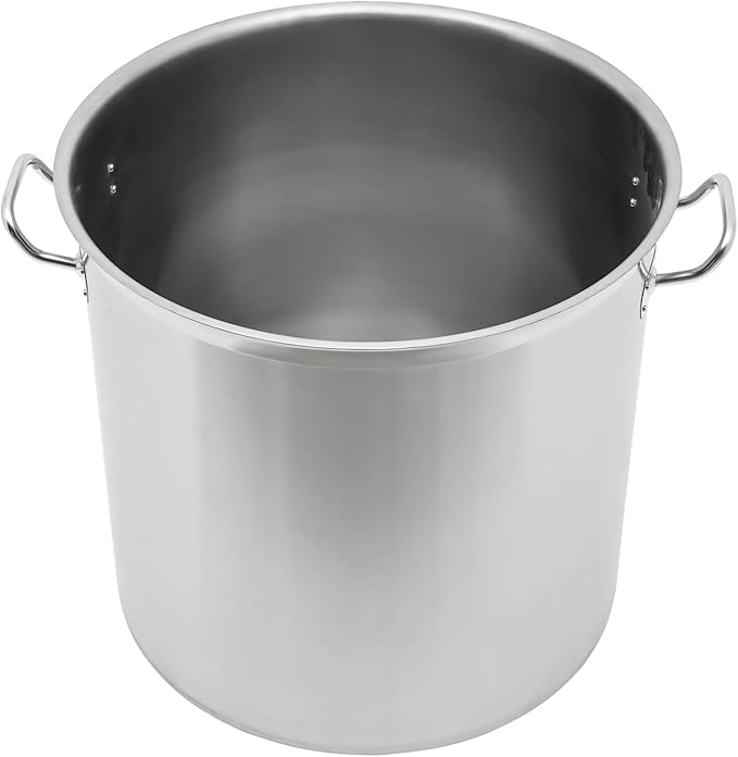 100 Quart Stainless Steel Pot with Lid, 19.7×19.7In Large Stock Pot, Stainless Steel Stockpot for Canteen, Breakfast Shop, Home, Restaurant