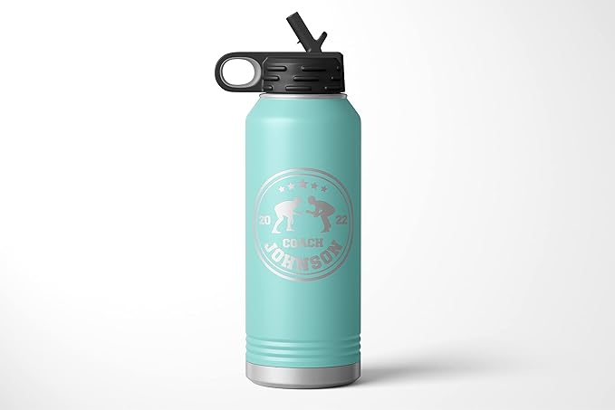Wrestling Coach gifts, Tumbler, Coach tumbler, Wrestling gifts, Coach Beer glass, Coach gift, Coach gifts, Wrestling Coach (Wrestling Circle, Mint, 32oz Water Bottle)