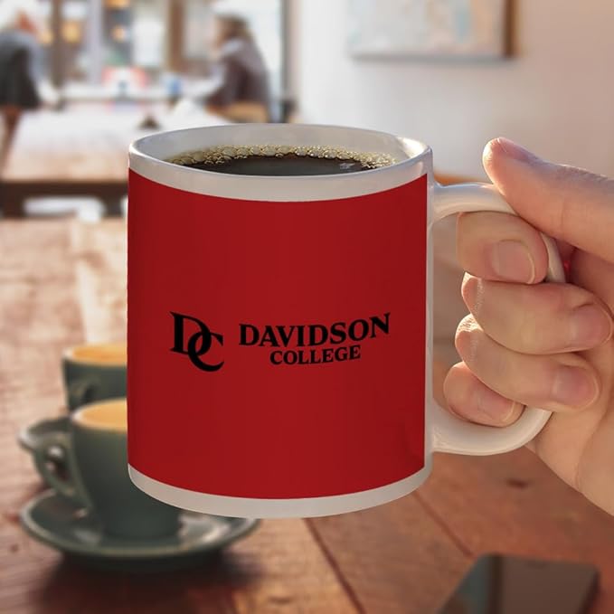 Davidson College Wildcats Ceramic Coffee Mug, Novelty Gift Mugs for Coffee, Tea and Hot Drinks, 11oz, White