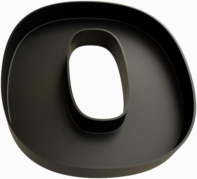 Hard Plastic Reusable Fillable Letters Numbers Serving Trays for Party Decoration (O, Black)