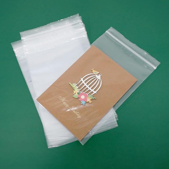 iMailer - 500 Count - 4" x 6" Small Plastic Bags- 2 Mil Clear Reclosable Bags