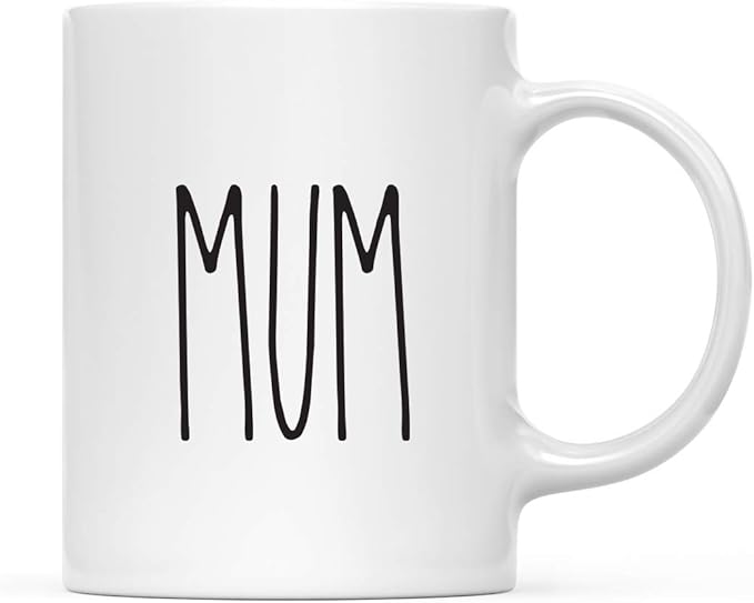 Andaz Press Simple Rustic Farmhouse Kitchen Decor 11oz. Ceramic Coffee Tea Mug Gift, Mum, 1-Pack, Birthday Christmas Gift Ideas for Family, Friends