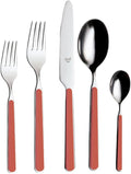 MEPRA Fantasia Flatware Set, [5 Piece, Coral, [5 Piece Set]