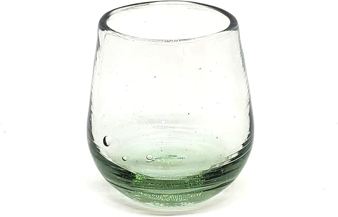 Clear 6 oz Roly Poly Glasses (set of 6), Recycled Glass, Lead-free, Toxin-Free (6 oz Roly Poly)