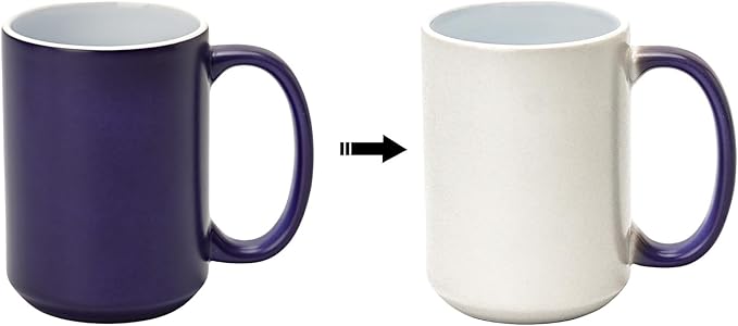 Ceramic 15oz Sublimation Coffee Mug in White Box (Color Change Blue, 24)