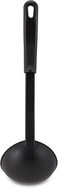 AME D'ESSENCE 4 oz Ladle 11 5/8 inch Black Nylon 410ºF Heat Resistant Soup Ladle with Ergonomic Handle Perfect for Stirring and Serving Soup Kitchen Gadgets for Serving
