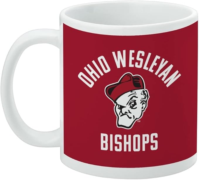 Ohio Wesleyan University Battling Bishops Logo Ceramic Coffee Mug, Novelty Gift Mugs for Coffee, Tea and Hot Drinks, 11oz, White