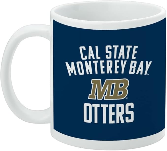 California State University Monterey Bay Otters Logo Ceramic Coffee Mug, Novelty Gift Mugs for Coffee, Tea and Hot Drinks, 11oz, White