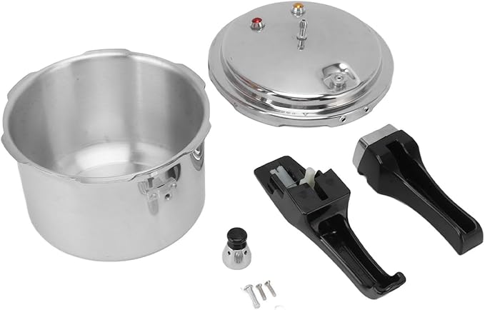 Aluminum Classic Pressure Cooker, 3.2-Quart Aluminium Alloy Mini Pressure Cooker, 18cm Bottom, with Inner Lid Cooker, for Gas Stove, Silver