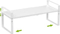 Expandable,Stackable Spice Rack,Seasoning Organizer and Storage,Spices Jar Racks for Cabinet,Countertop, Metal Pantry, Cupboard,Laundry Storages,Heavy Duty(1 PACK/LARGE/WHITE)