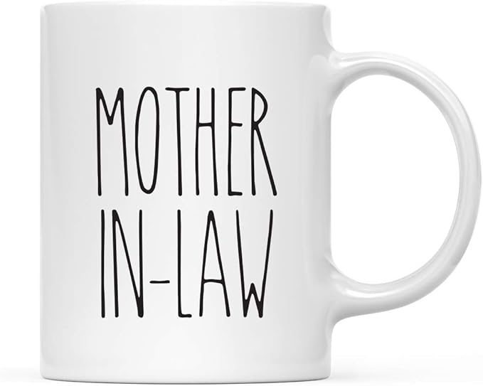 Andaz Press Simple Rustic Farmhouse Kitchen Decor 11oz. Ceramic Coffee Tea Mug Gift, Mother-in-Law, 1-Pack, Birthday Christmas Gift Ideas for Family, Friends