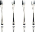 JASHII 18/10 Stainless Steel 4 Piece Mirror Polished Silver Cake Fork Pie Fork Silverware Server Utensil Set 15.1CM